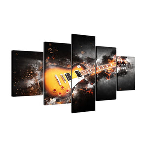 Framed 5 Panels - Guitar