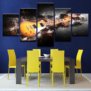 Framed 5 Panels - Guitar