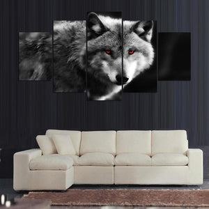Framed 5 Panels - Wolf