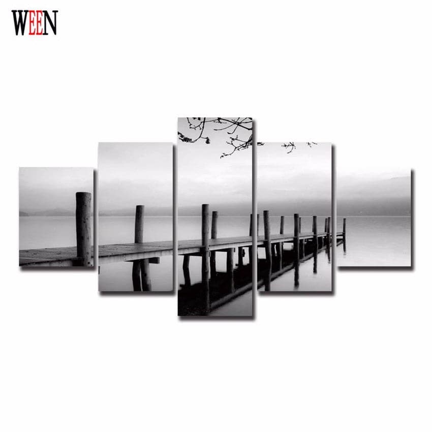 Framed 5 Panels - Landscape