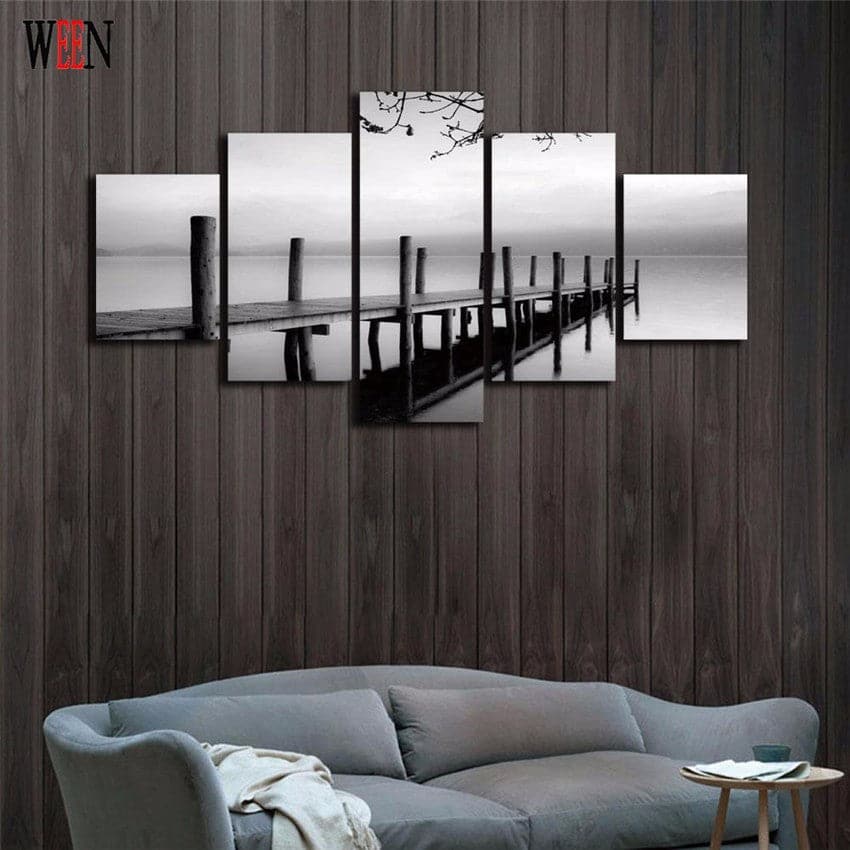 Framed 5 Panels - Landscape