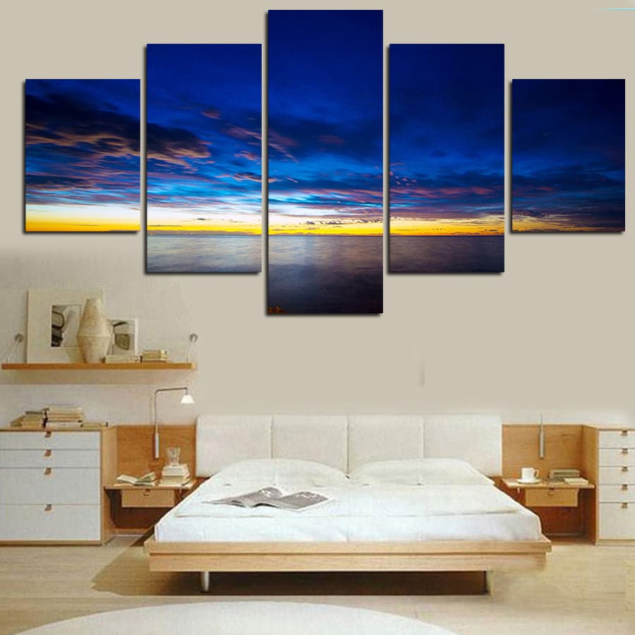 Pine Stretched  Framed 5 Panels - Landscape