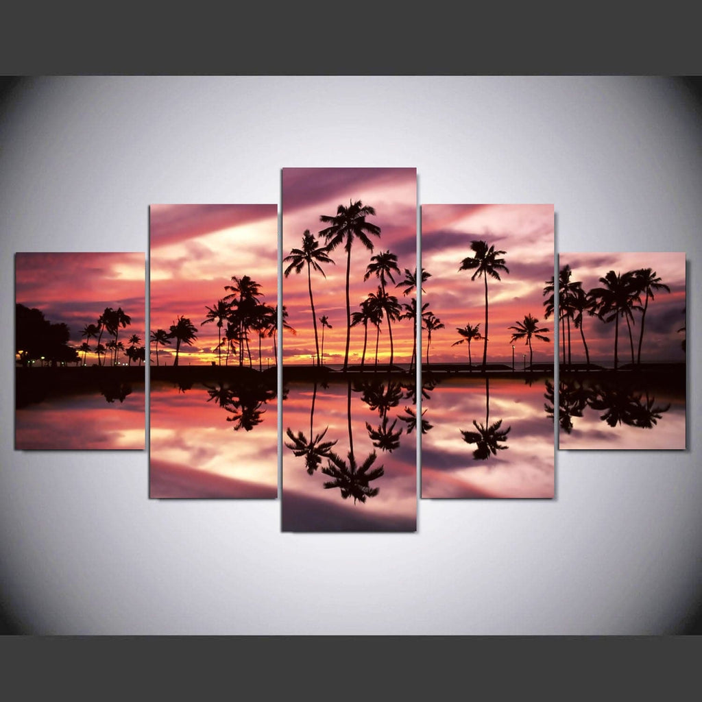 Pine Stretched  Framed 5 Panels - Landscape