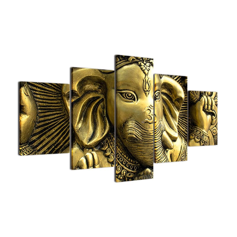 Framed 5 Panels - Ganesha