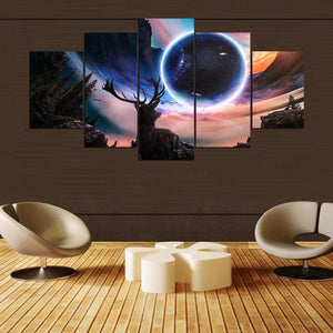 Framed 5 Panels - Deer