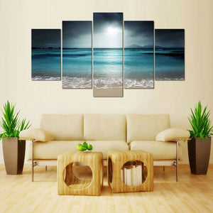 Framed 5 Panels - Peaceful Seascape