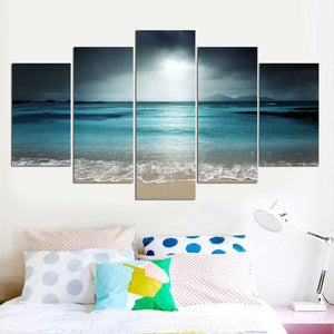 Framed 5 Panels - Peaceful Seascape