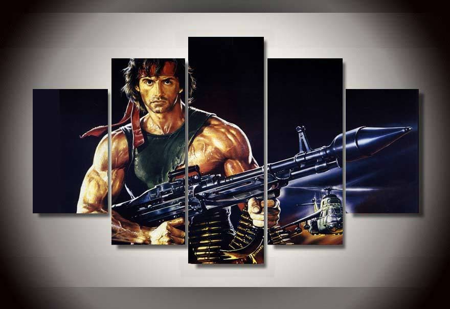Framed 5 Panels - Stallone