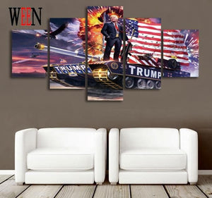 Framed 5 Panels - Trump