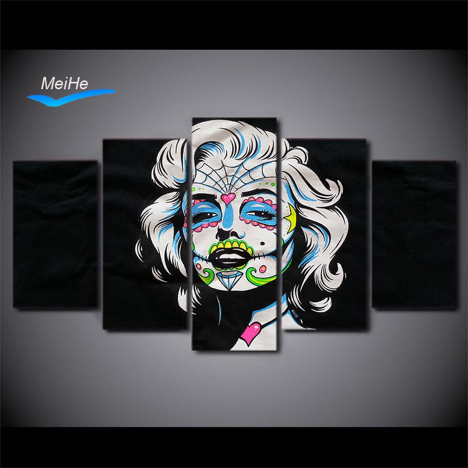 Framed 5 Panels - Marilyn Monroe