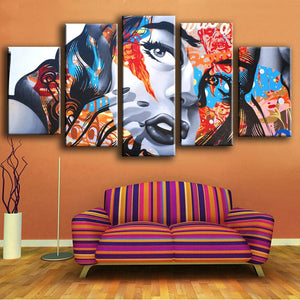 Framed 5 Panels - Pop Art