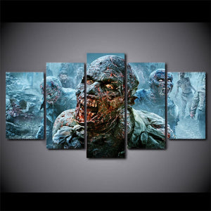 Framed 5 Panels - Zombie