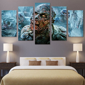Framed 5 Panels - Zombie