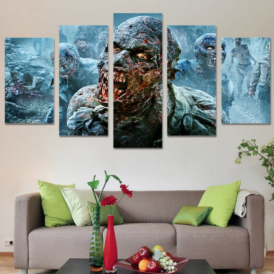 Framed 5 Panels - Zombie