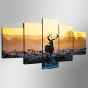 Framed 5 Panels - Deer