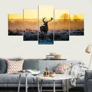 Framed 5 Panels - Deer