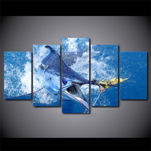 Framed 5 Panels - Marlin