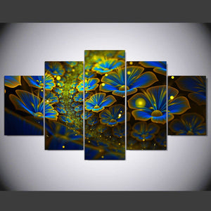 Framed 5 Panels - Flower