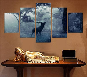 Framed 5 Panels - Deer