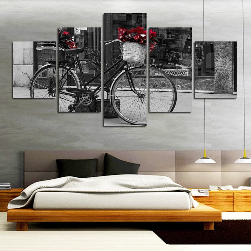 Framed 5 Panels - Bicycle
