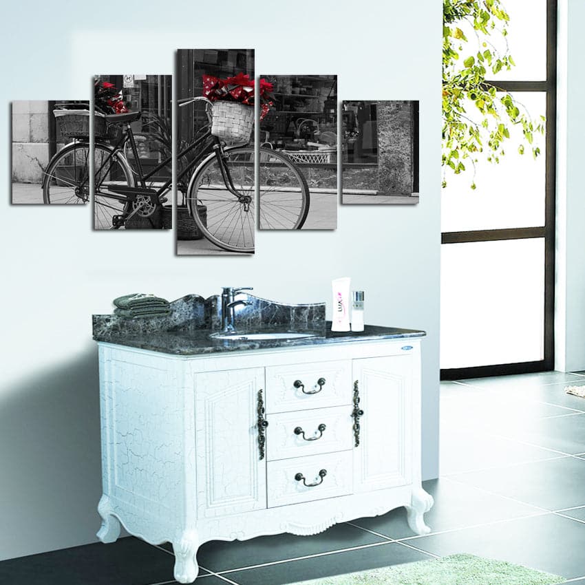 Framed 5 Panels - Bicycle