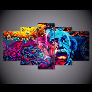 Framed 5 Panels - Einstein