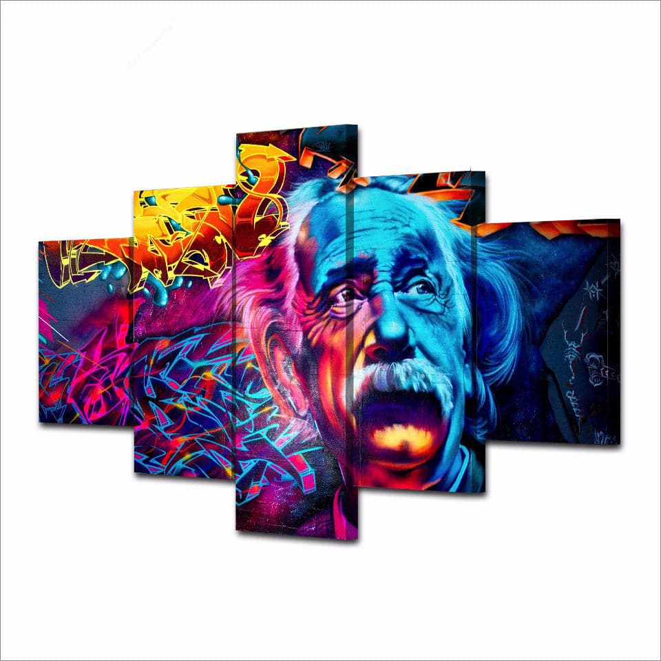 Framed 5 Panels - Einstein