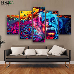 Framed 5 Panels - Einstein