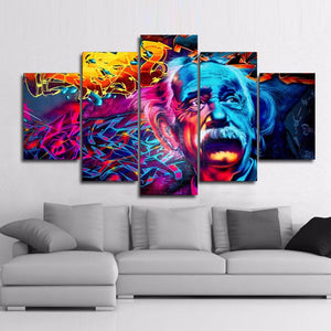 Framed 5 Panels - Einstein