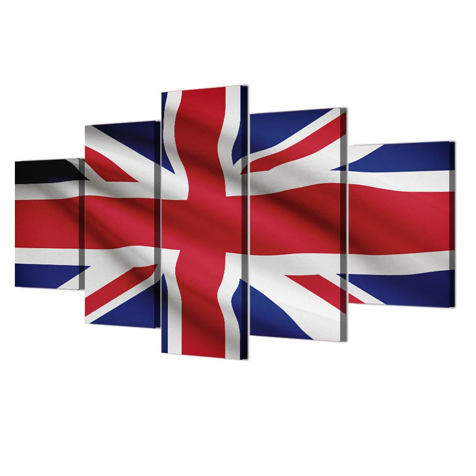 Framed 5 Panels - British Flag