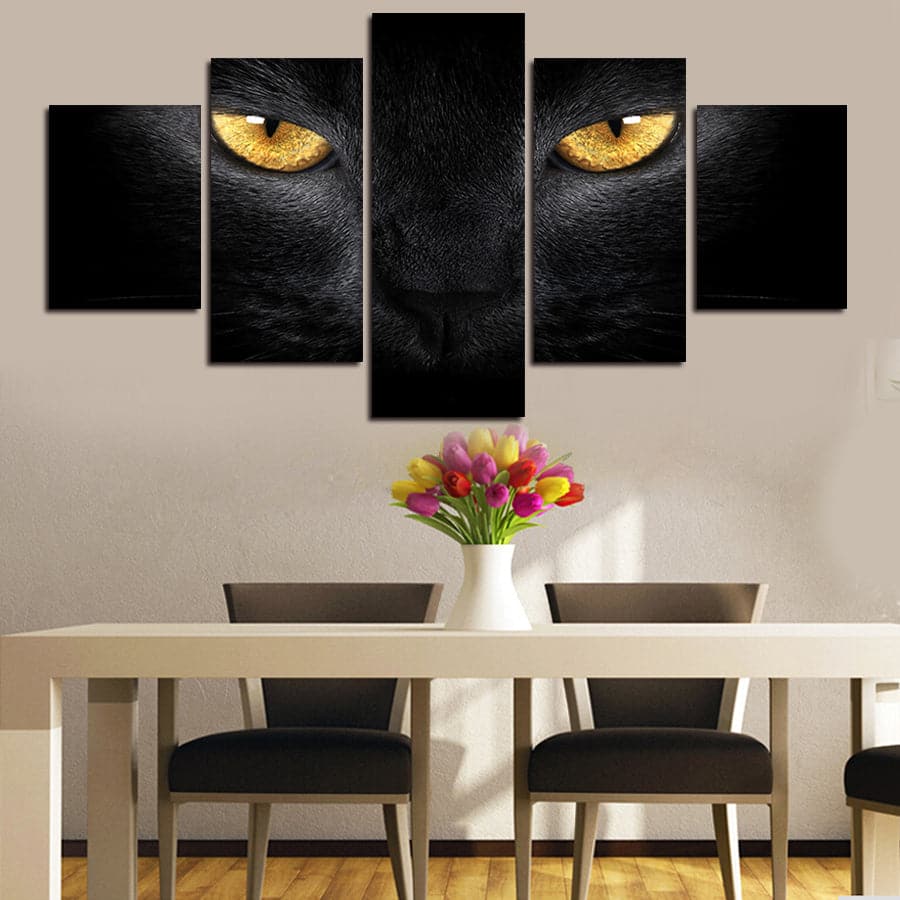 Framed 5 Panels - The Eyes