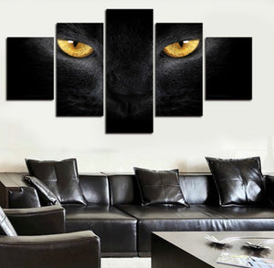 Framed 5 Panels - The Eyes