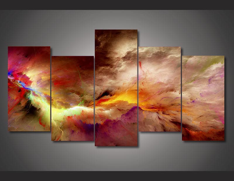 Framed 5 Panels - Abstract