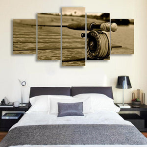 Framed 5 Panels - Fishing