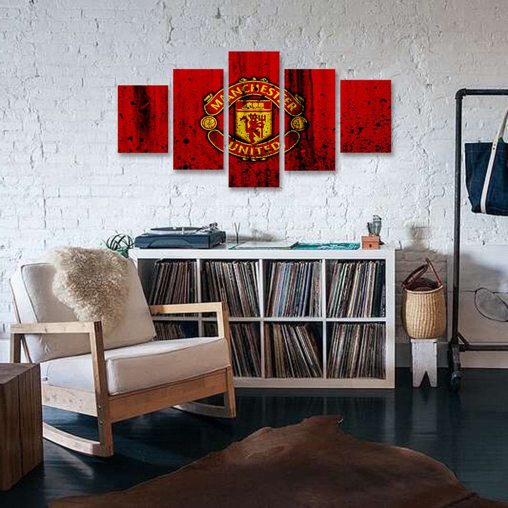 Framed 5 Panels - Manchester United Football Club