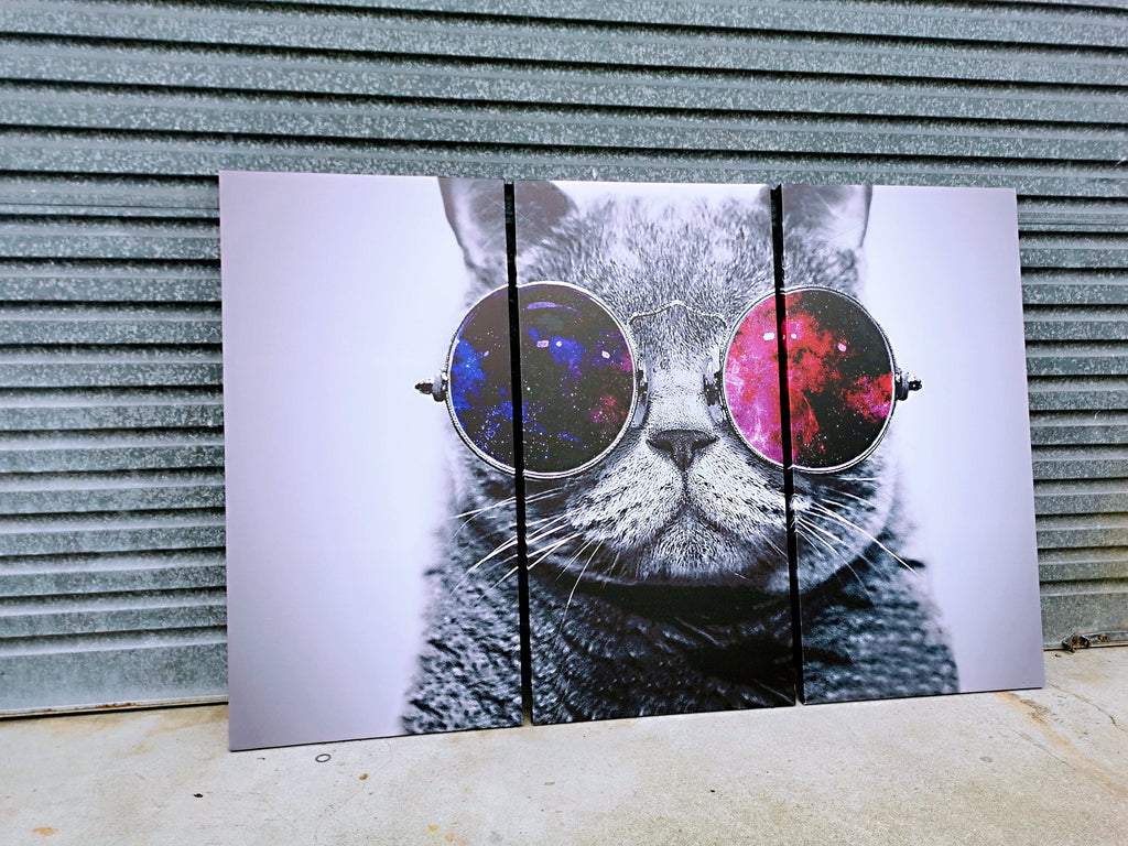 Pine Stretched  Framed 3 Panels - Finished Products - Cat