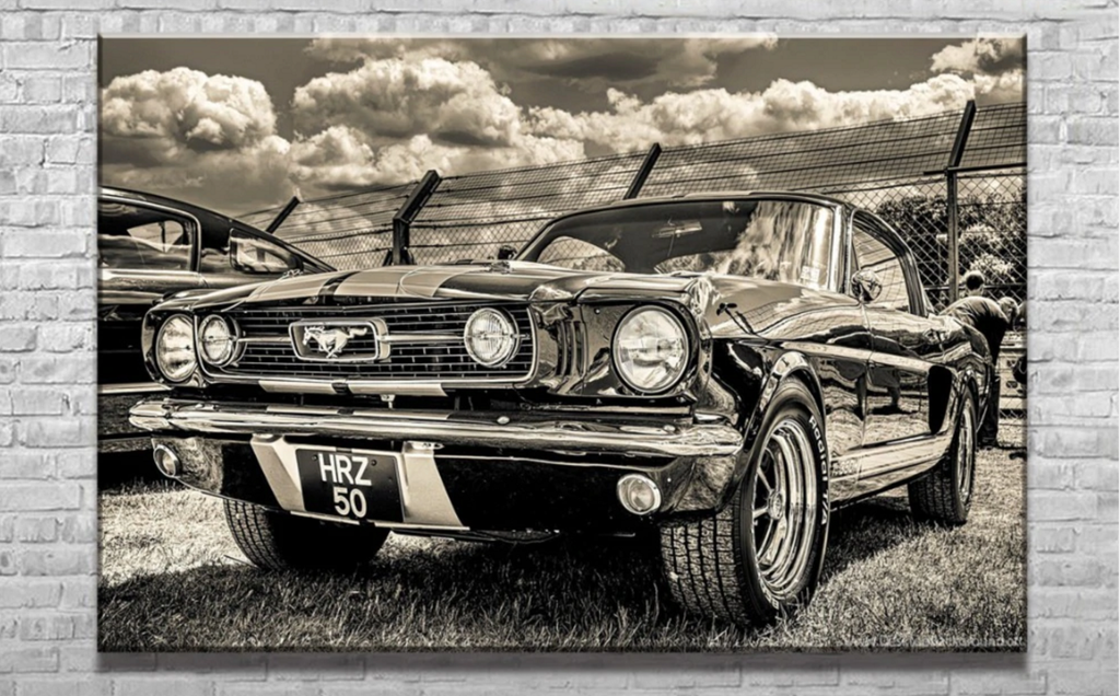 Pine Stretched  Framed 3 Panels - Ford Mustang