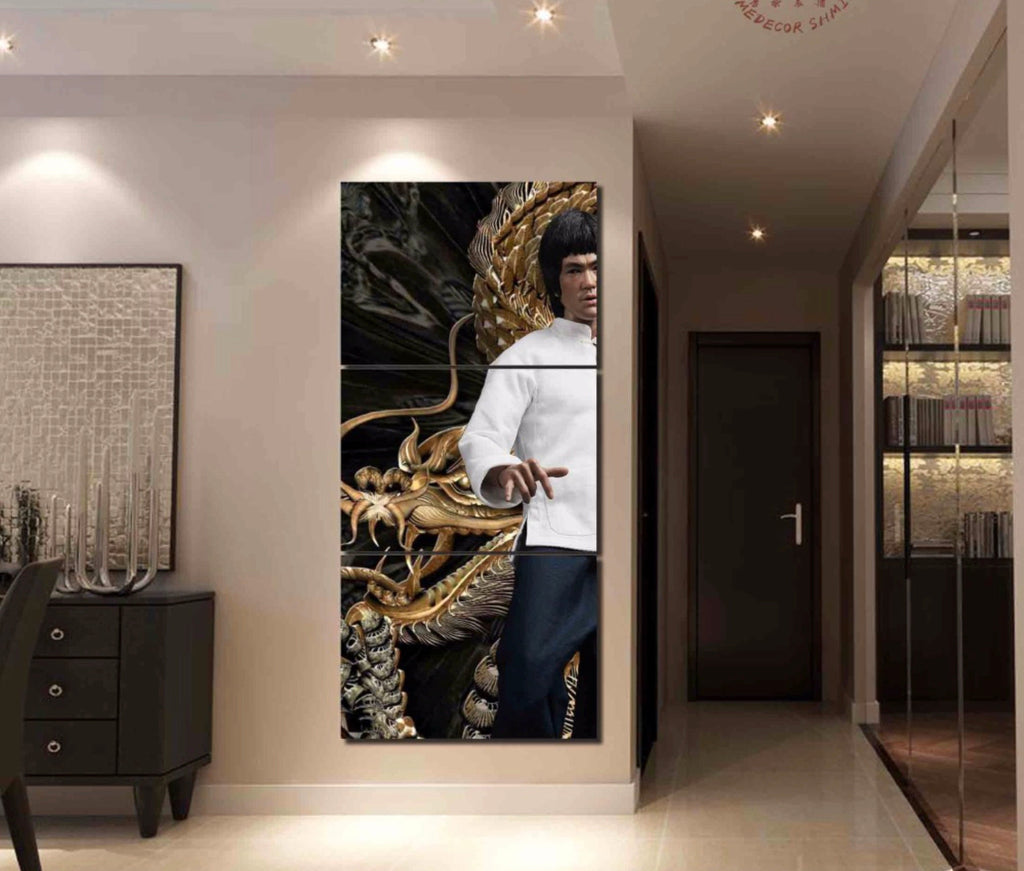 Framed 3 Panels - Bruce Lee