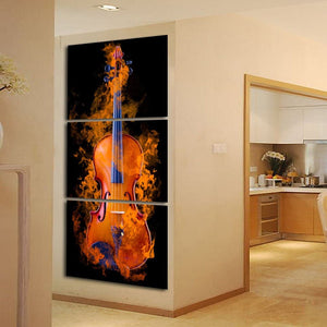 Framed 3 Panels - Guitar