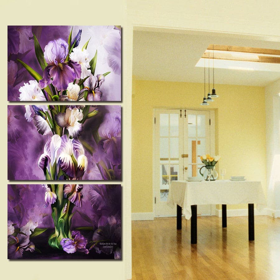 Framed 3 Panels - Flower