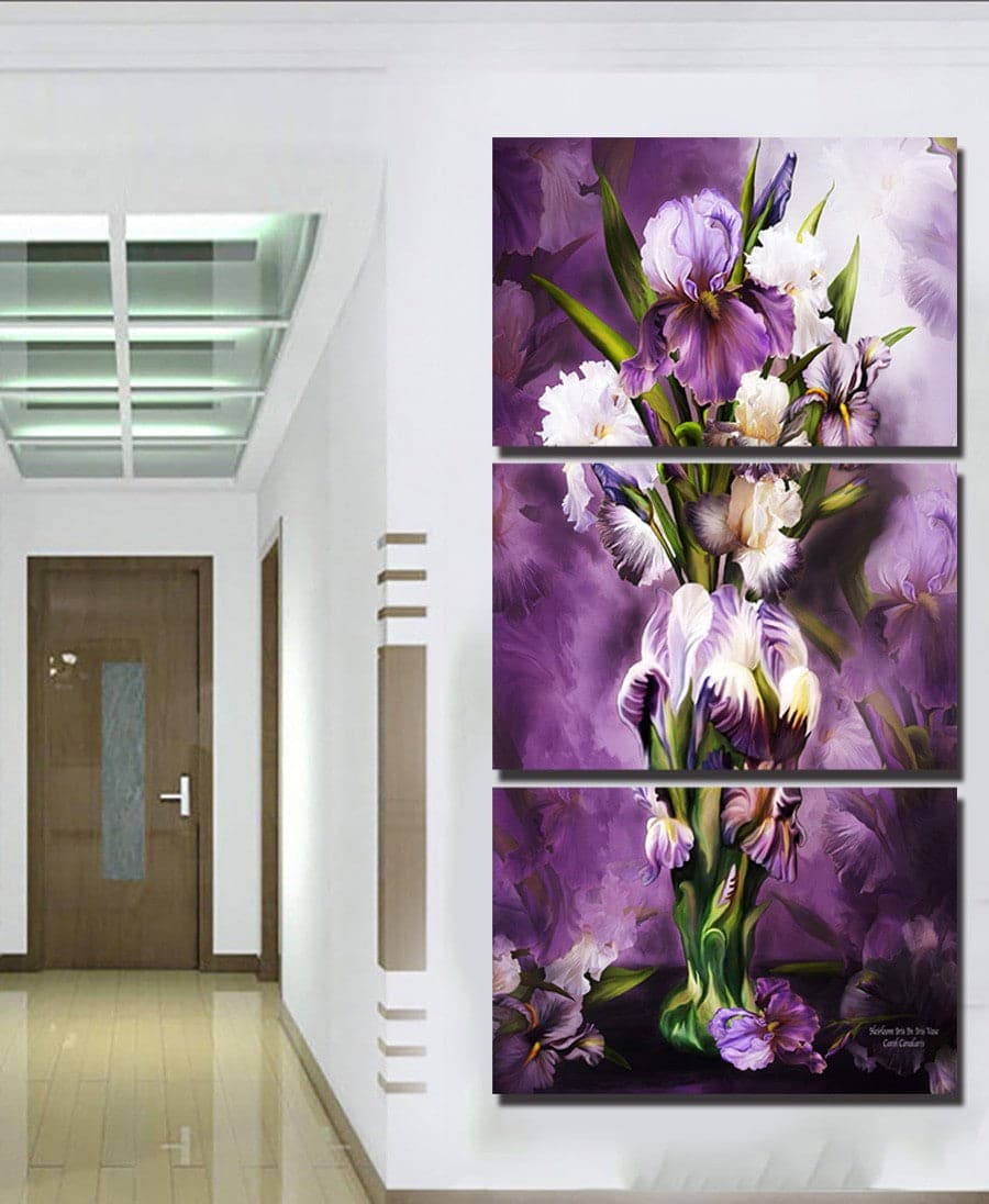 Framed 3 Panels - Flower