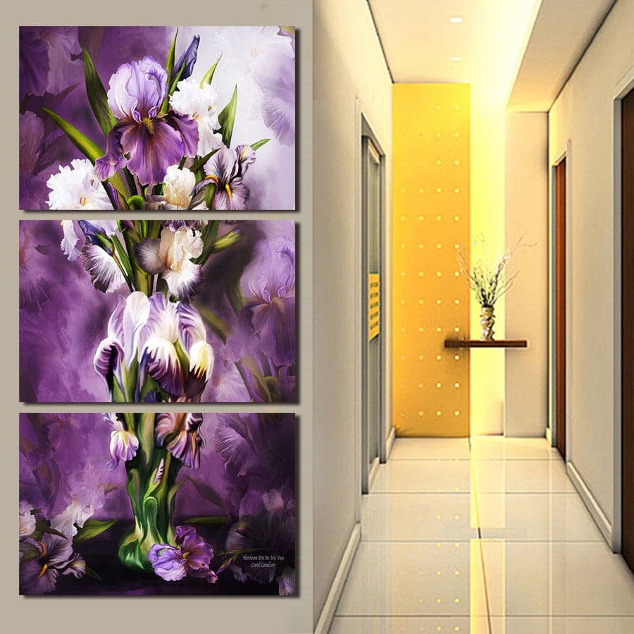 Framed 3 Panels - Flower