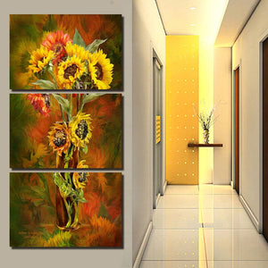 Framed 3 Panels - Flower
