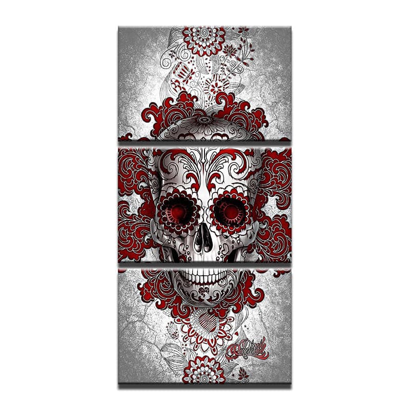 Framed 3 Panels - Skull