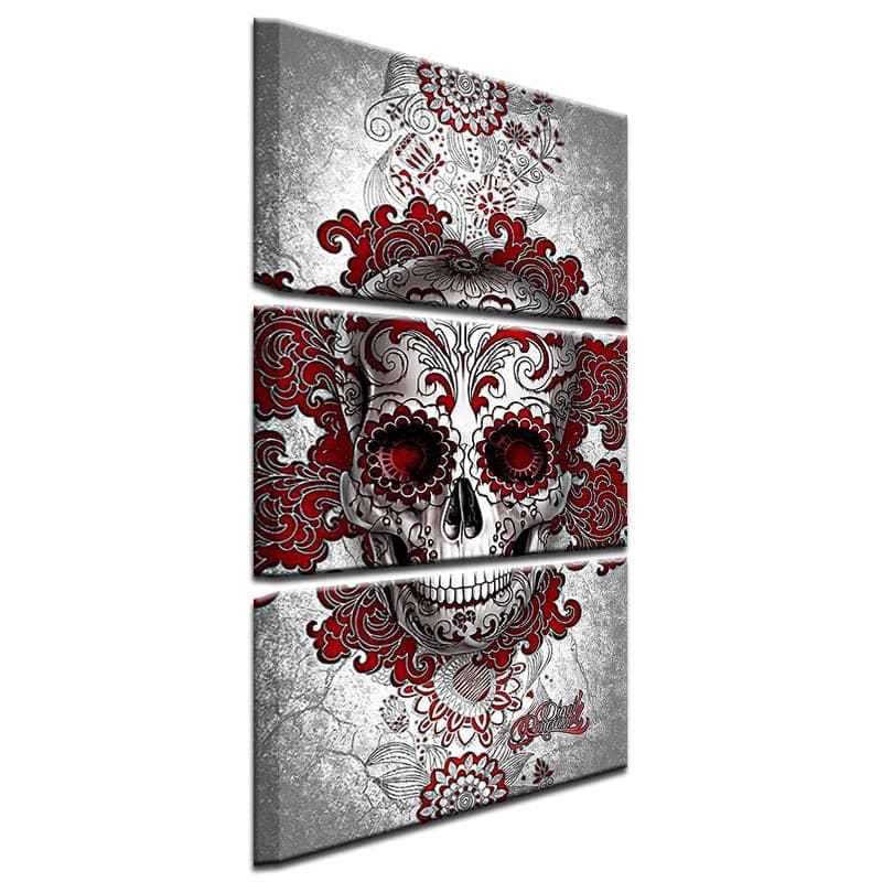 Framed 3 Panels - Skull