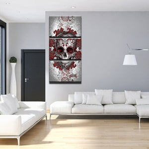 Framed 3 Panels - Skull