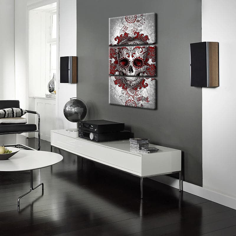 Framed 3 Panels - Skull