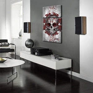 Framed 3 Panels - Skull