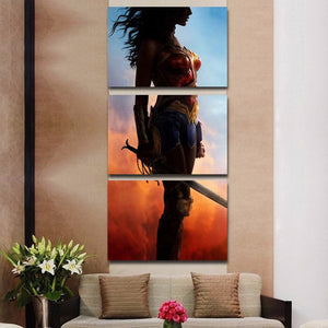 Framed 3 Panels - Wonder Woman