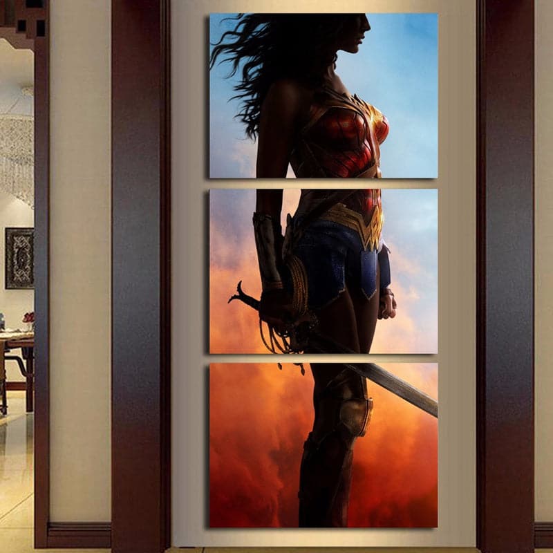 Framed 3 Panels - Wonder Woman